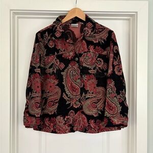 Chico’s Paisley Button Jacket Size 1/M